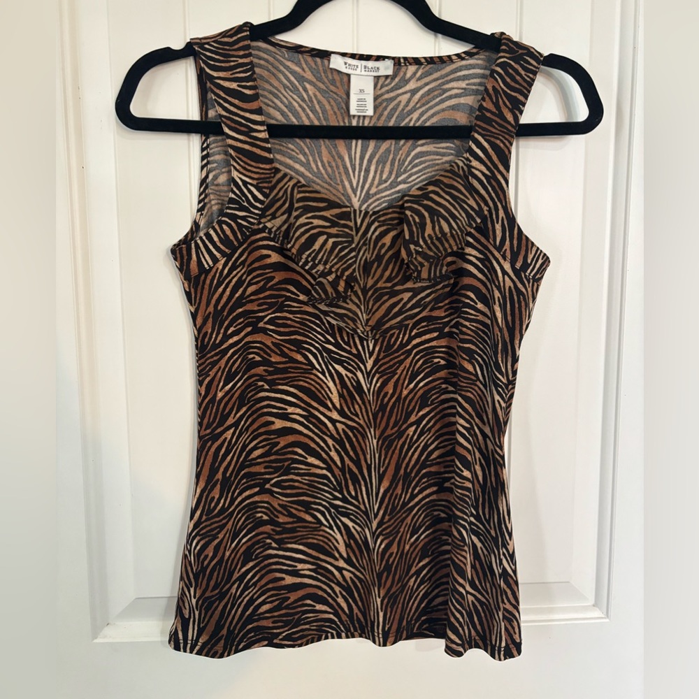 White House Black Market animal print tank top Size XS